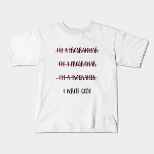 I Write Code Kids T-Shirt